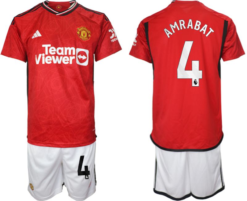 Men 2023-2024 Club Manchester United home red 4 Soccer Jersey